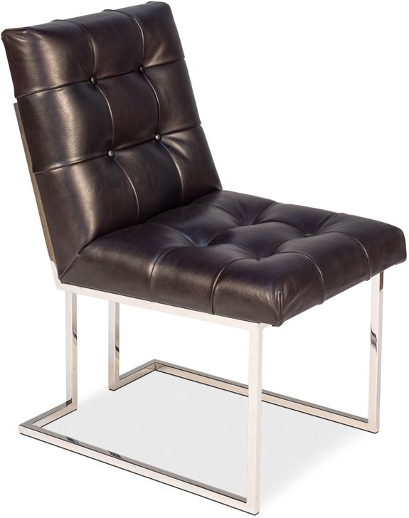 The appearance of Hubbard Black Iron And Leather Chair designed by Sarreid in the modern / contemporary interior design. This black piece of furniture  was selected by 1StopBedrooms from Hubbard Collection to add a touch of cosiness and style into your home. Sku: 52682. Product Type: Living Room Chair. Image1