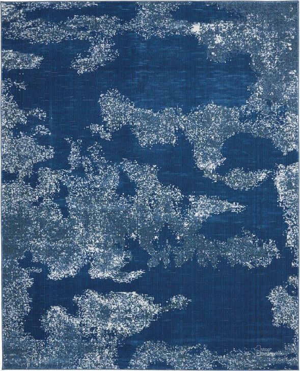 The appearance of Imprints Blue 8 X 10 Area Rug designed by Nourison in the modern / contemporary interior design. This blue piece of furniture  was selected by 1StopBedrooms from Imprints Collection to add a touch of cosiness and style into your home. Sku: 99446718624. Material: Polypropylene. Product Type: Area Rugs. Image1