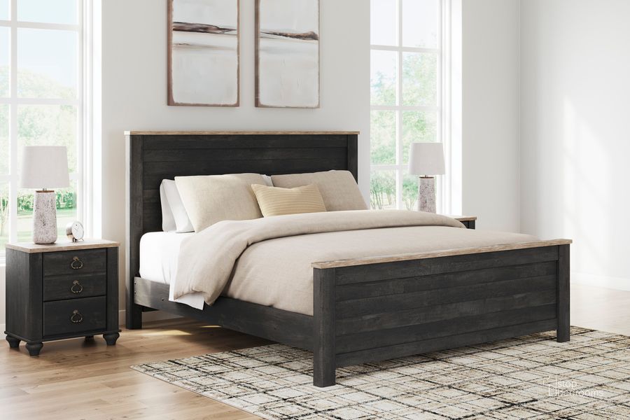 The appearance of Infiltham Graphite King Panel Bed designed by Versailles Home in the traditional interior design. This two-tone piece of furniture  was selected by 1StopBedrooms from Infiltham Collection to add a touch of cosiness and style into your home. Sku: B3670-56;B3670-58;B3670-99. Bed Type: Panel Bed. Material: Wood. Product Type: Panel Bed. Bed Size: King. Image1