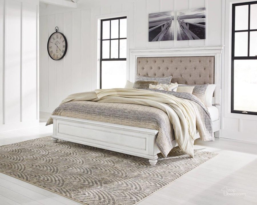 The appearance of Insinger White Wash King Panel Bed 0qd24542313 designed by Off 5th Home in the transitional interior design. This white wash piece of furniture  was selected by 1StopBedrooms from Insinger Collection to add a touch of cosiness and style into your home. Sku: B777-56;B777-97;B777-158. Bed Type: Panel Bed. Material: Wood. Product Type: Panel Bed. Bed Size: King. Image1