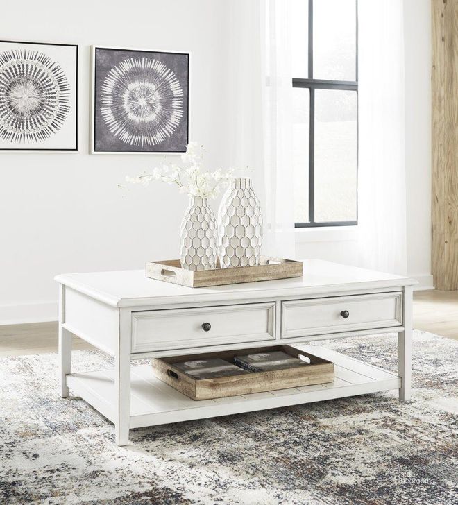 The appearance of Insinger White Wash Occasional Table Set 0qd24434494 designed by Off 5th Home in the modern / contemporary interior design. This white wash piece of furniture  was selected by 1StopBedrooms from Insinger Collection to add a touch of cosiness and style into your home. Sku: T937-1;T937-3. Material: Wood. Product Type: Occasional Table Set. Image1