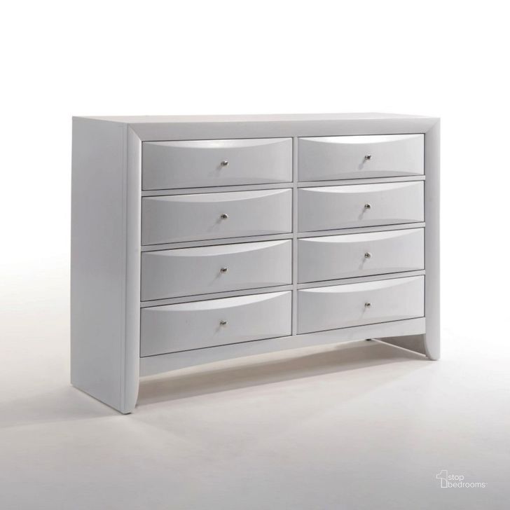The appearance of Ireland I White Dresser designed by ACME in the transitional interior design. This white piece of furniture  was selected by 1StopBedrooms from Ireland I Collection to add a touch of cosiness and style into your home. Sku: 21706. Material: Wood. Product Type: Dresser. Image1