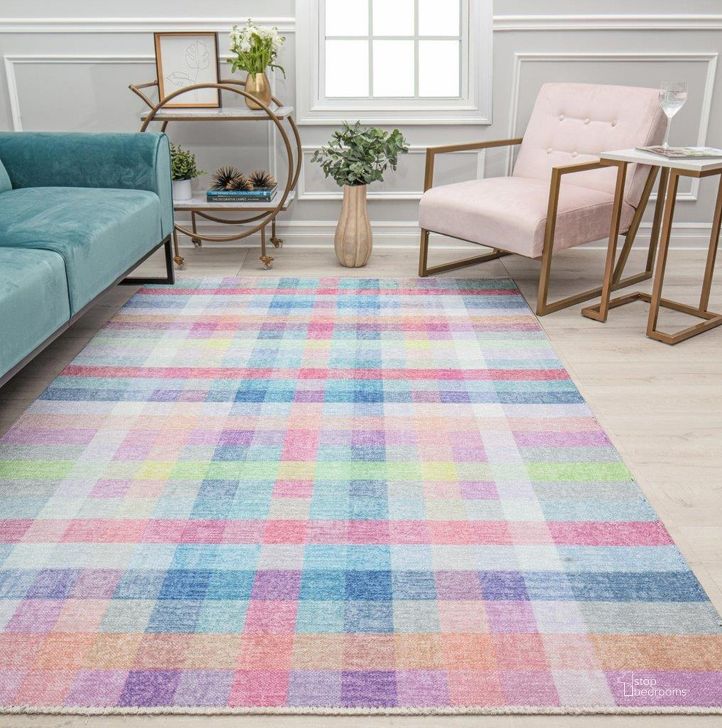 The appearance of Isaac Mizrahi Serafina EO45A Sweet Talk Plaid Contemporary Pink 7'10 x 10' Area Rug designed by Rugs America in the modern / contemporary interior design. This multi piece of furniture  was selected by 1StopBedrooms from Serafina Collection to add a touch of cosiness and style into your home. Sku: RA31925. Material: Polyester. Product Type: Area Rugs. Image1