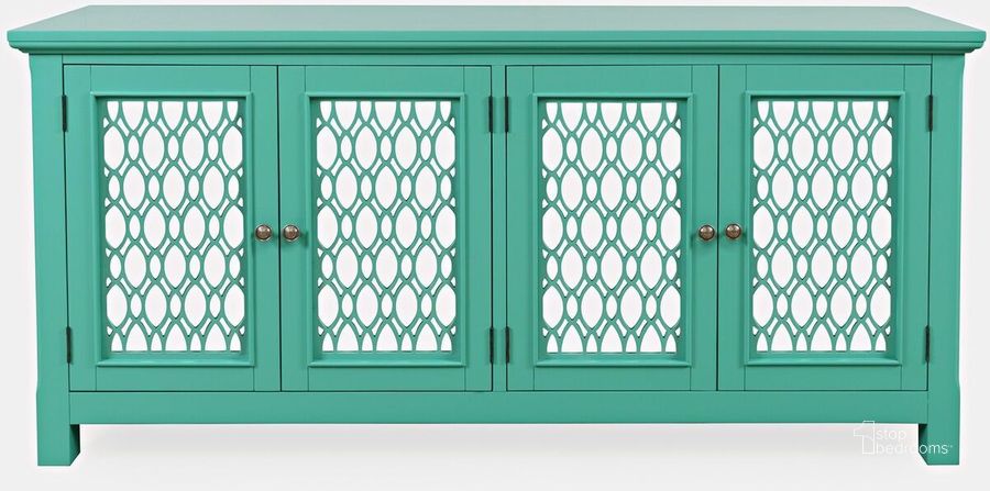 The appearance of Isabella 69 Inch Luxury Mirrored Sideboard Storage Cabinet In Aqua designed by Jofran in the modern / contemporary interior design. This aqua piece of furniture  was selected by 1StopBedrooms from Isabella Collection to add a touch of cosiness and style into your home. Sku: 2253-69KD. Product Type: Sideboard. Material: MDF. Image1