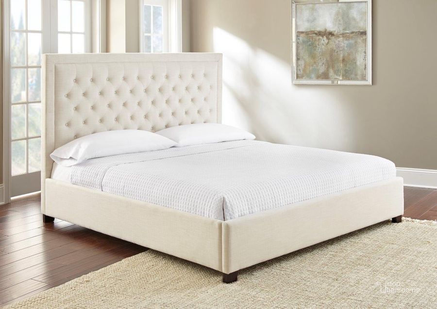 The appearance of Isadora King Bed In White designed by Steve Silver in the transitional interior design. This white piece of furniture  was selected by 1StopBedrooms from Isadora Collection to add a touch of cosiness and style into your home. Sku: ID890KHBW;ID890KFRSW. Bed Type: Panel Bed. Product Type: Panel Bed. Bed Size: King. Material: Plywood. Image1