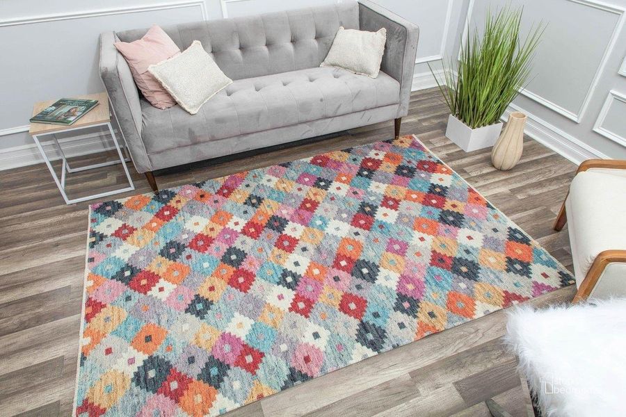 The appearance of Isle IG50A Daisy Doolittle Transitional Vintage Gray 8' x 10' Area Rug designed by Rugs America in the transitional interior design. This multicolor piece of furniture  was selected by 1StopBedrooms from Isle Collection to add a touch of cosiness and style into your home. Sku: RA30309. Material: Polyester. Product Type: Area Rugs. Image1