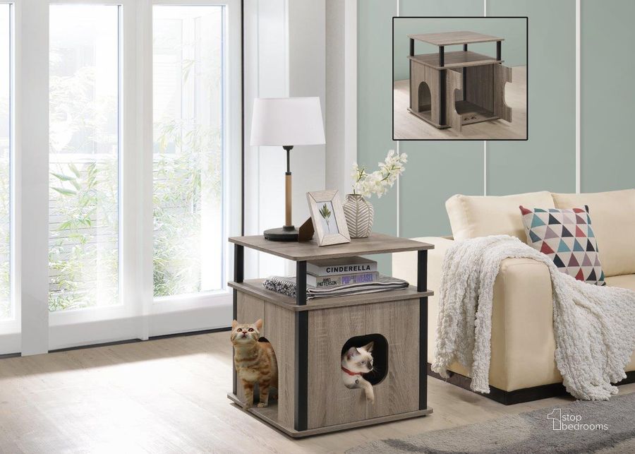 The appearance of Itsy Pet Bedside Table In Dark Taupe designed by Progressive Furniture in the transitional interior design. This gray piece of furniture  was selected by 1StopBedrooms from Itsy Collection to add a touch of cosiness and style into your home. Sku: I602-41. Product Type: Nightstand. Material: Plastic. Image1