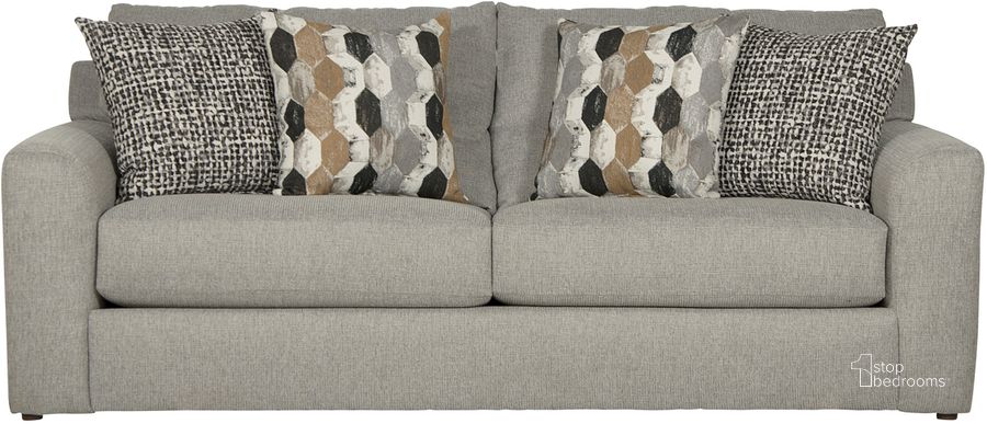 The appearance of Hooten Sofa In Nickel designed by Jackson in the traditional interior design. This nickel piece of furniture  was selected by 1StopBedrooms from Hooten Collection to add a touch of cosiness and style into your home. Sku: 328803184218207848. Material: Fabric. Product Type: Sofa. Image1
