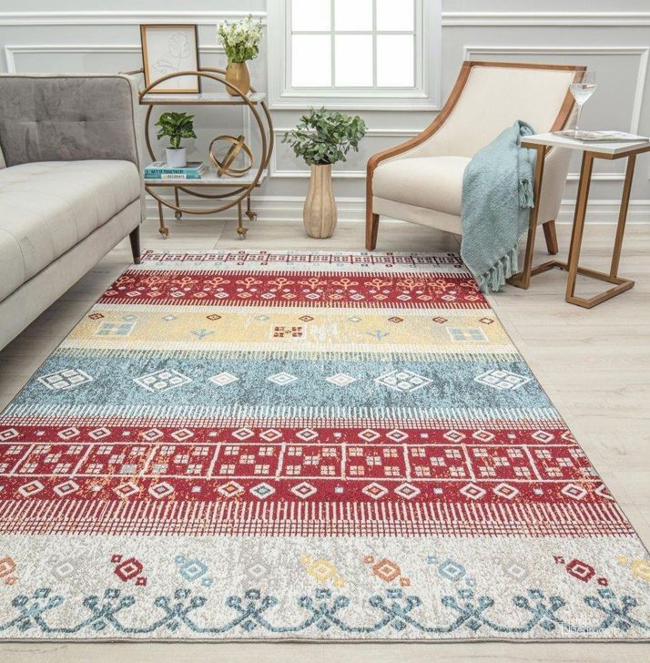 The appearance of Jaelyn JD40A Cape Patchwork Tribal Bohemian Red 8' x 10' Area Rug designed by Rugs America in the coastal interior design. This red piece of furniture  was selected by 1StopBedrooms from Jaelyn Collection to add a touch of cosiness and style into your home. Sku: RA31668. Material: Polyester. Product Type: Area Rugs. Image1