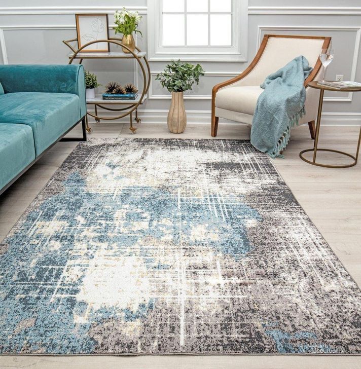 The appearance of Jaelyn JD45B Midnight Distressed Transitional Black 2' x 4' Area Rug designed by Rugs America in the transitional interior design. This midnight piece of furniture  was selected by 1StopBedrooms from Jaelyn Collection to add a touch of cosiness and style into your home. Sku: RA31673. Material: Polyester. Product Type: Area Rugs. Image1