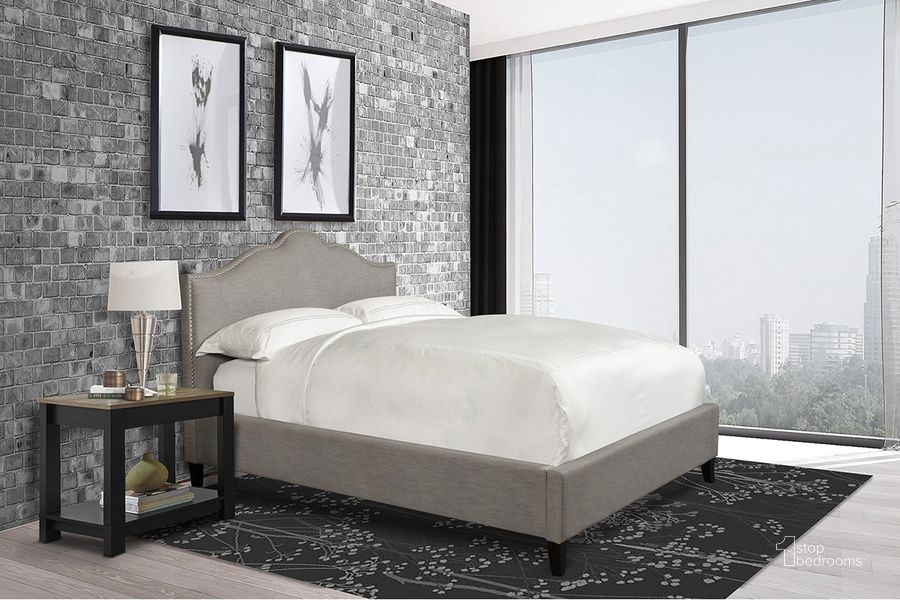 The appearance of Jamie Falstaff Gray Falstaf King Upholstered Panel Bed designed by Parker House in the transitional interior design. This gray piece of furniture  was selected by 1StopBedrooms from Jamie Collection to add a touch of cosiness and style into your home. Sku: BJAM#9000HB-FAL;BJAM#9020FBR-FAL. Bed Type: Panel Bed. Product Type: Panel Bed. Bed Size: King. Image1