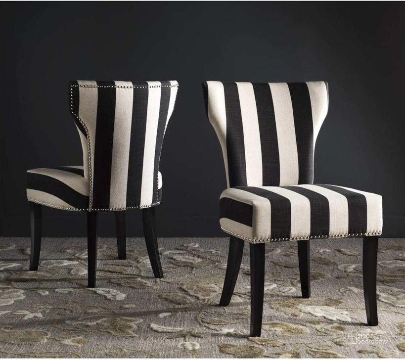 The appearance of Jappic Black, White and Espresso 22 Inch Side Chair designed by Safavieh in the modern / contemporary interior design. This black and white piece of furniture  was selected by 1StopBedrooms from Jappic Collection to add a touch of cosiness and style into your home. Sku: MCR4706F-SET2. Product Type: Dining Chair. Material: Stainless Steel. Image1