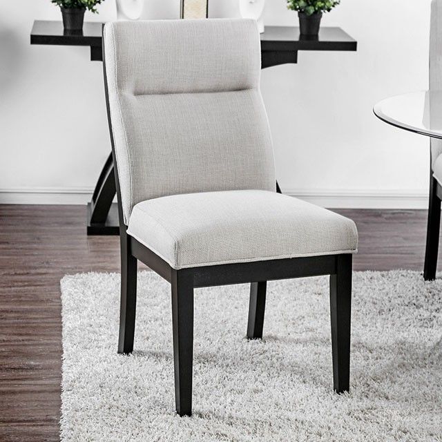 The appearance of Jasmin Side Chair (Set of 2) designed by Furniture of America in the modern / contemporary interior design. This two-tone color piece of furniture  was selected by 1StopBedrooms from Jasmin Collection to add a touch of cosiness and style into your home. Sku: CM3393SC-2PK. Material: Fabric. Product Type: Dining Chair. Image1