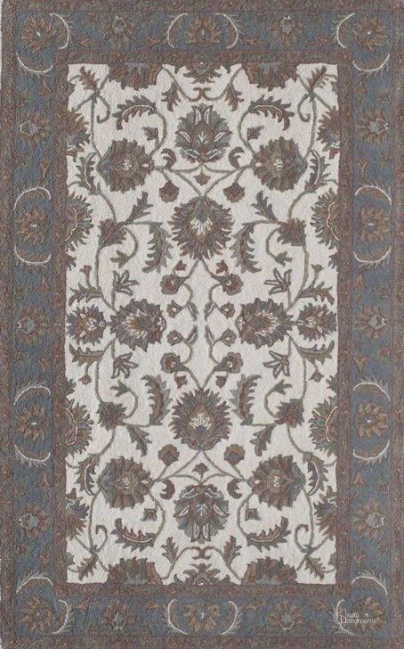 The appearance of Jasmine NDY01 Ivory Light Blue Oriental Traditional Ivory 9' x 12' Area Rug designed by Rugs America in the traditional interior design. This light blue piece of furniture  was selected by 1StopBedrooms from Jasmine Collection to add a touch of cosiness and style into your home. Sku: RA25771. Material: Wool. Product Type: Area Rugs. Image1