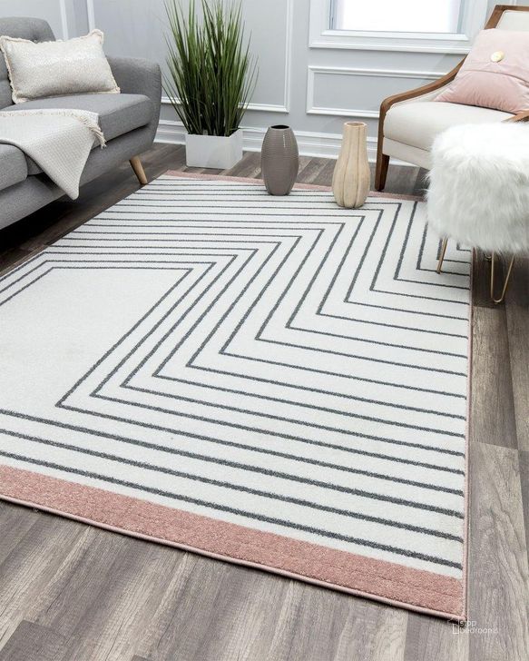 The appearance of Jasper MN30A Howlite Geometric Contemporary Pink 8' x 10' Area Rug designed by Rugs America in the modern / contemporary interior design. This pink piece of furniture  was selected by 1StopBedrooms from Jasper Collection to add a touch of cosiness and style into your home. Sku: RA28301. Material: Polypropylene. Product Type: Area Rugs. Image1