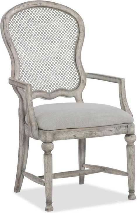 The appearance of Boheme Gray Gaston Metal Back Arm Chair Set of 2 designed by Hooker in the traditional interior design. This grey piece of furniture  was selected by 1StopBedrooms from Boheme Collection to add a touch of cosiness and style into your home. Sku: 5750-75401-LTWD. Material: Fabric. Product Type: Arm Chair. Image1