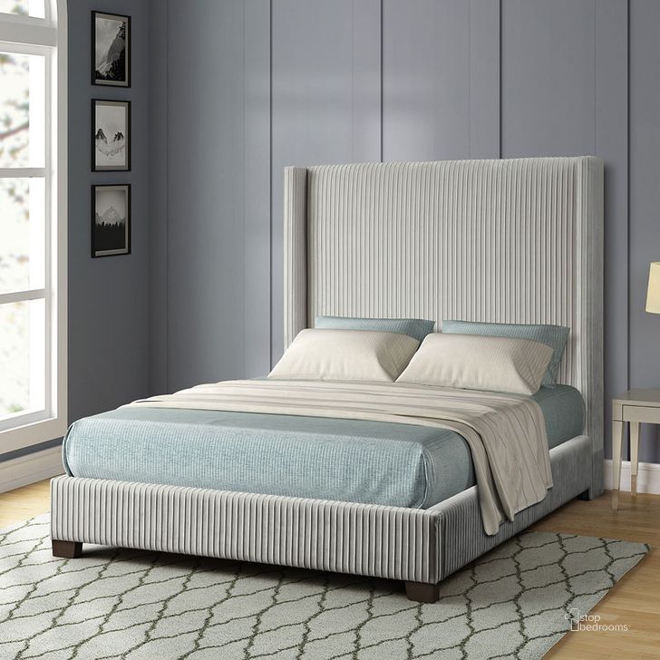 The appearance of Jennie Upholstered Bed (King) designed by Bernards in the modern / contemporary interior design. This white piece of furniture  was selected by 1StopBedrooms from Jennie Collection to add a touch of cosiness and style into your home. Sku: 1147-110. Bed Type: Panel Bed. Material: Polyester. Product Type: Panel Bed. Bed Size: King. Image1