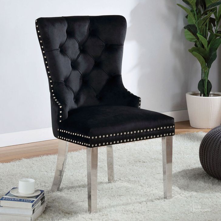 The appearance of Jewett Chair Set of 2 In Black designed by Furniture of America in the modern / contemporary interior design. This black piece of furniture  was selected by 1StopBedrooms from Jewett Collection to add a touch of cosiness and style into your home. Sku: CM-AC261BK-2PK. Material: Wood. Product Type: Chair. Image1