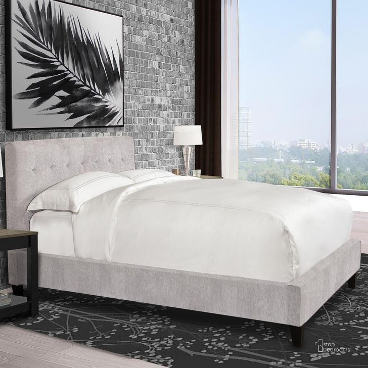 The appearance of Jody Porcelain Natural Porcelain Cal King Upholstered Panel Bed designed by Parker House in the transitional interior design. This white piece of furniture  was selected by 1StopBedrooms from Jody Collection to add a touch of cosiness and style into your home. Sku: BJOD#9500HB-POR;BJOD#9520FBR-POR. Bed Type: Panel Bed. Product Type: Panel Bed. Bed Size: California King. Image1