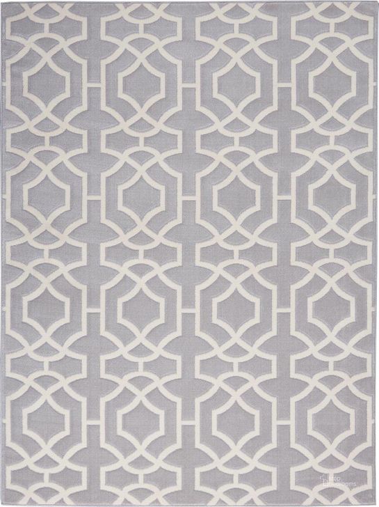 The appearance of Joli Grey And White 5 X 7 Area Rug designed by Nourison in the modern / contemporary interior design. This grey/white piece of furniture  was selected by 1StopBedrooms from Joli Collection to add a touch of cosiness and style into your home. Sku: 99446764669. Material: Polypropylene. Product Type: Area Rugs. Image1