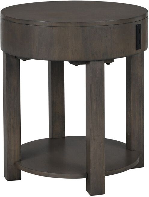 The appearance of Jonah Light Brown Mdf End Table With Usb Ports designed by Lilola Home in the modern / contemporary interior design. This light brown piece of furniture  was selected by 1StopBedrooms from Jonah Collection to add a touch of cosiness and style into your home. Sku: 98009. Product Type: End Table. Material: MDF. Image1