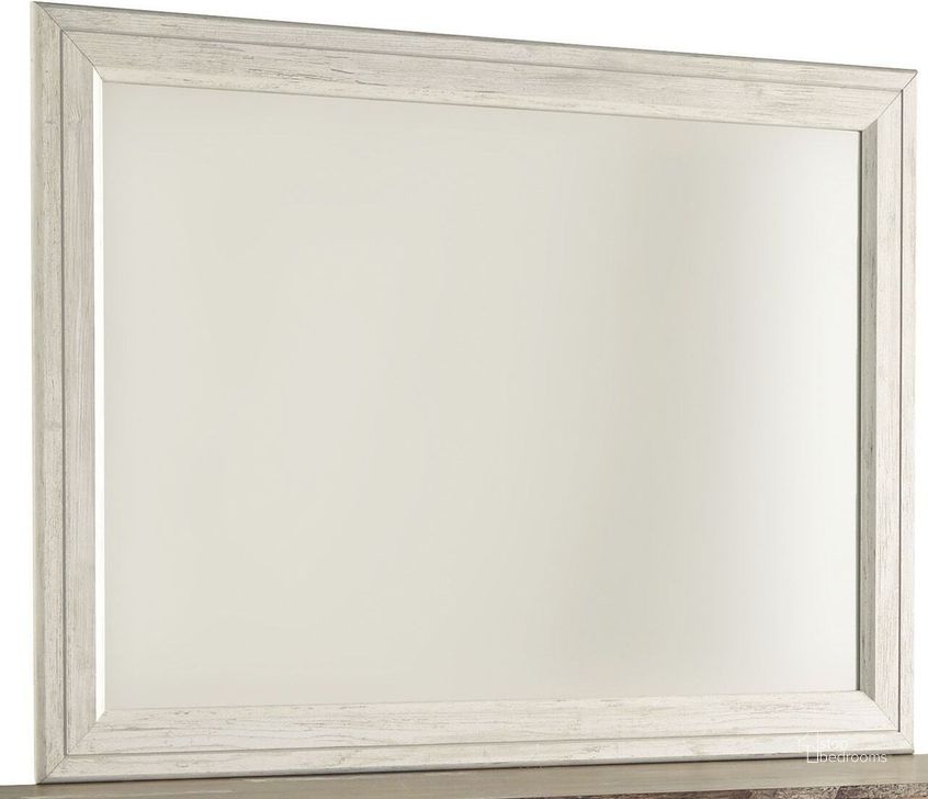 The appearance of Judith Place White Wash Dresser Mirror 0qd2266409c designed by Harbour Home in the transitional interior design. This white wash piece of furniture  was selected by 1StopBedrooms from Judith Place Collection to add a touch of cosiness and style into your home. Sku: B267-36. Material: Glass. Product Type: Dresser Mirror. Image1