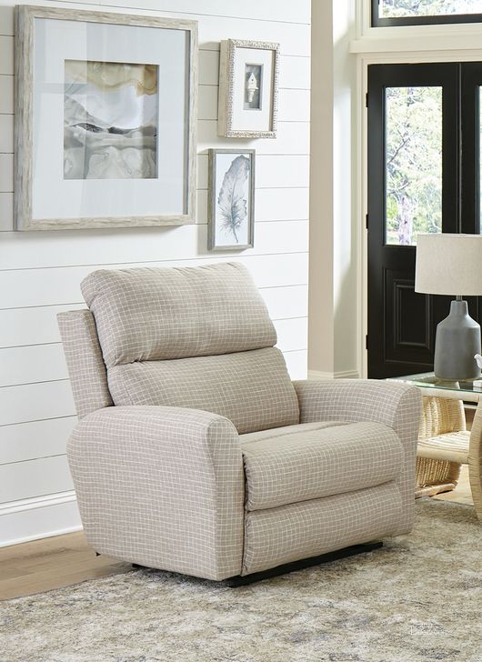 The appearance of Justine Lay Flat Extra Wide Recliner In Sandstone designed by Catnapper in the  interior design. This sandstone piece of furniture  was selected by 1StopBedrooms from Justine Collection to add a touch of cosiness and style into your home. Sku: 38807215926. Material: Fabric. Product Type: Recliner. Image1