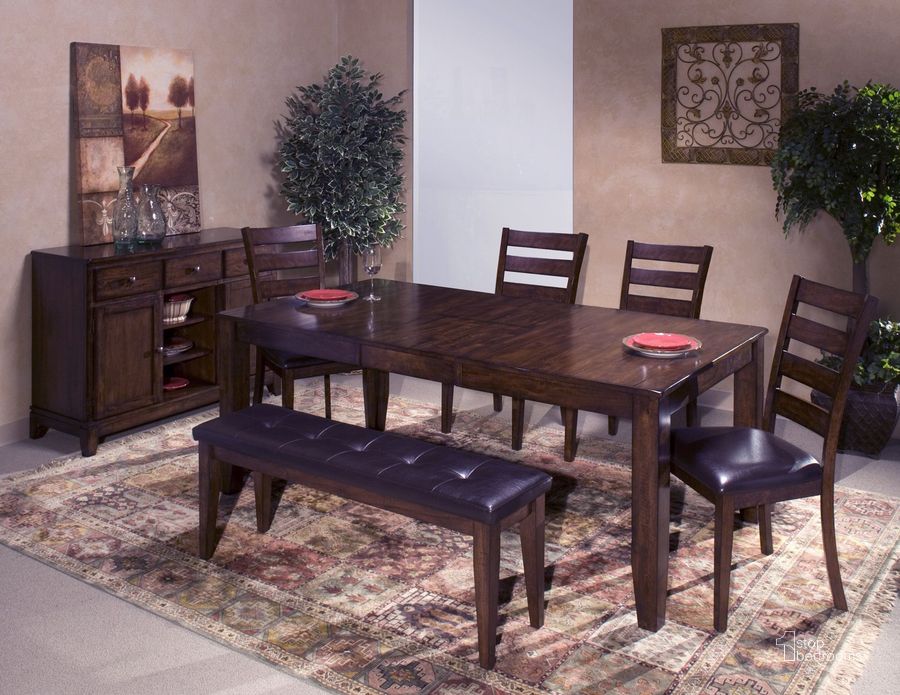 The appearance of Kona Brushed Rasin Butterfly Leaf Extendable Dining Room Set designed by Intercon in the transitional interior design. This brown piece of furniture  was selected by 1StopBedrooms from Kona Collection to add a touch of cosiness and style into your home. Sku: KA-TA-4278B-RAI-C;KA-CH-669L-RAI-RTA. Table Base Style: Legs. Product Type: Dining Room Set. Table Top Shape: Rectangular. Image1