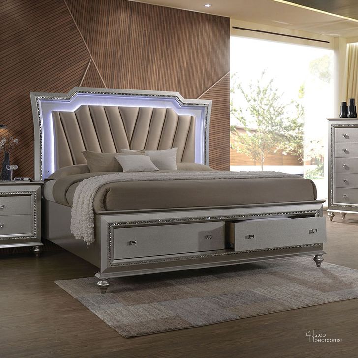 The appearance of Kaitlyn Youth Storage Bed (Champagne) (Twin) designed by ACME in the glam interior design. This champagne piece of furniture  was selected by 1StopBedrooms from Kaitlyn Collection to add a touch of cosiness and style into your home. Sku: 27240T-HB;27241T-FB;27242T-R. Bed Type: Storage Bed. Material: Wood. Product Type: Storage Bed. Bed Size: Twin. Image1
