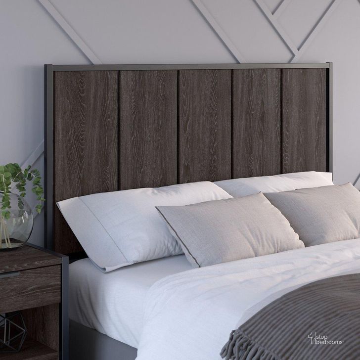 The appearance of Kathy Ireland Home by Bush Furniture Atria Full/Queen Size Headboard in Charcoal Gray designed by Bush Furniture in the industrial interior design. This charcoal gray piece of furniture  was selected by 1StopBedrooms from Atria Bedroom Collection to add a touch of cosiness and style into your home. Sku: ARQ165CR. Material: Wood. Product Type: Headboard. Image1