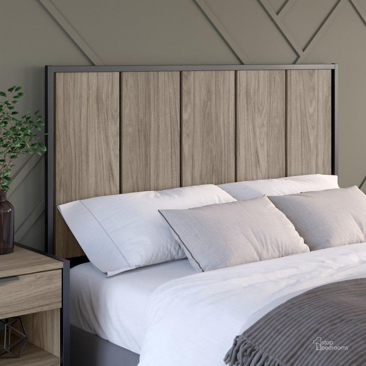 The appearance of Kathy Ireland Home by Bush Furniture Atria Full/Queen Size Headboard in Modern Hickory designed by Bush Furniture in the industrial interior design. This hickory piece of furniture  was selected by 1StopBedrooms from Atria Bedroom Collection to add a touch of cosiness and style into your home. Sku: ARQ165MH. Material: Wood. Product Type: Headboard. Image1