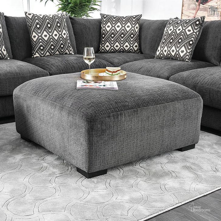 The appearance of Kaylee Gray Ottoman designed by Furniture of America in the modern / contemporary interior design. This gray piece of furniture  was selected by 1StopBedrooms from Kaylee Collection to add a touch of cosiness and style into your home. Sku: CM6587-OT. Material: Wood. Product Type: Ottoman. Image1