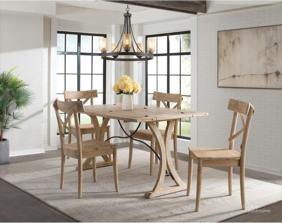 The appearance of Keaton Beach Folding Top Dining Room Set designed by Picket House in the transitional interior design. This brown piece of furniture  was selected by 1StopBedrooms from Keaton Collection to add a touch of cosiness and style into your home. Sku: LCL100FTDT;LCL100WSC. Table Base Style: Trestle. Material: Wood. Product Type: Dining Room Set. Table Top Shape: Rectangular. Size: 36". Image1
