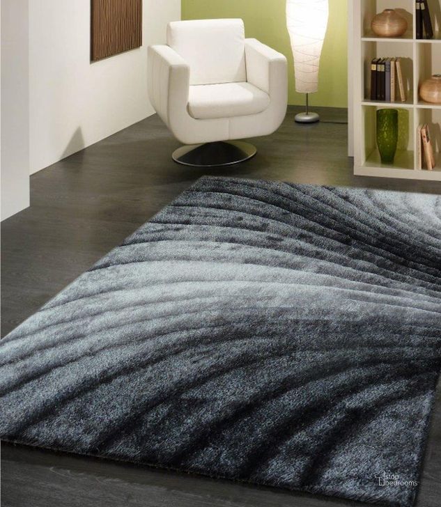 The appearance of Kemptville Stone Grey Area Rug 0qb24333215 designed by Luxe Linea in the modern / contemporary interior design. This stone grey piece of furniture  was selected by 1StopBedrooms from Kemptville Collection to add a touch of cosiness and style into your home. Sku: 3D305G-23. Material: Fabric. Product Type: Area Rugs. Image1