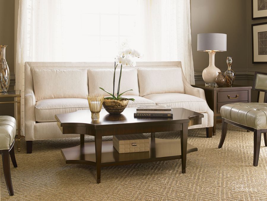 The appearance of Kensington Place Richmond Occasional Table Set designed by Lexington in the transitional interior design. This brown piece of furniture  was selected by 1StopBedrooms from Kensington Place Collection to add a touch of cosiness and style into your home. Sku: 01-0708-945;01-0708-954. Product Type: Occasional Table Set. Image1
