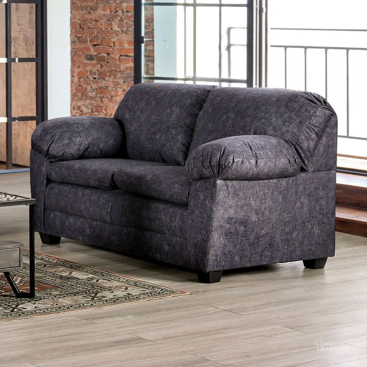 The appearance of Keswick Loveseat In Charcoal designed by Furniture of America in the modern / contemporary interior design. This charcoal piece of furniture  was selected by 1StopBedrooms from Keswick Collection to add a touch of cosiness and style into your home. Sku: SM7754-LV. Material: Wood. Product Type: Loveseat. Image1