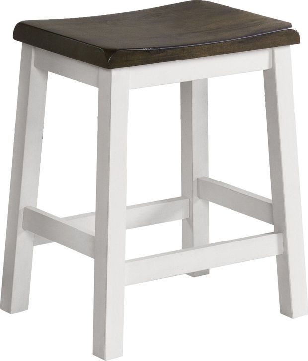 The appearance of Kona Gray And White Backless 24 Inch Bar Stool designed by Intercon in the transitional interior design. This gray and white piece of furniture  was selected by 1StopBedrooms from Kona Collection to add a touch of cosiness and style into your home. Sku: KA-BS-35W-GWH-K24. Product Type: Barstool. Image1