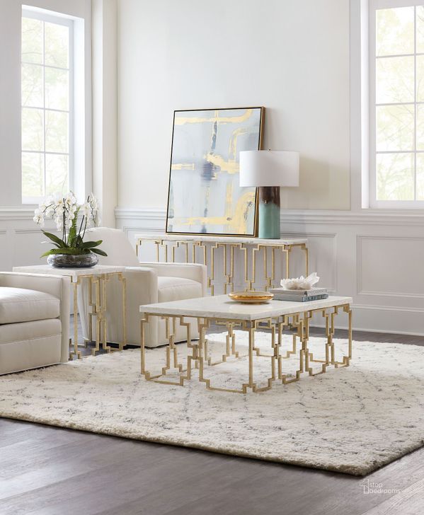 The appearance of Evermore Gold Rectangular Occasional Table Set designed by Hooker in the modern / contemporary interior design. This gold piece of furniture  was selected by 1StopBedrooms from Evermore Collection to add a touch of cosiness and style into your home. Sku: 1687-80110-00;1687-80113-00. Material: Metal. Product Type: Occasional Table Set.