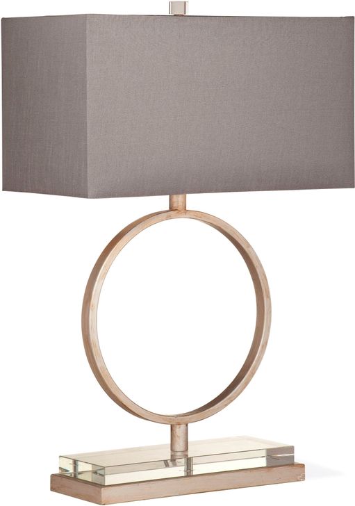 The appearance of Metro Silver Halle Table Lamp designed by Bassett Mirror Company in the modern / contemporary interior design. This silver piece of furniture  was selected by 1StopBedrooms from Metro Collection to add a touch of cosiness and style into your home. Sku: L3203TEC. Product Type: Table Lamp. Image1