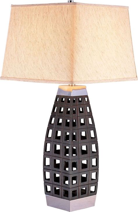 The appearance of Zara Black Table Lamp designed by Furniture of America in the transitional interior design. This black piece of furniture  was selected by 1StopBedrooms from Zara Collection to add a touch of cosiness and style into your home. Sku: L94178T. Material: Metal. Product Type: Table Lamp.