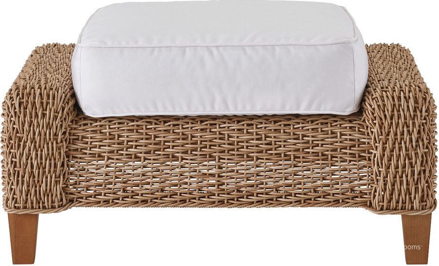 The appearance of Laconia Ottoman In Wicker designed by Universal in the coastal interior design. This wicker piece of furniture  was selected by 1StopBedrooms from Coastal Living Collection to add a touch of cosiness and style into your home. Sku: U012831. Product Type: Ottoman. Image1