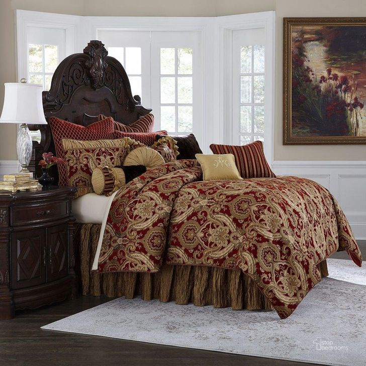 The appearance of Lafayette Red 13 Piece King Comforter Set designed by AICO in the modern / contemporary interior design. This red piece of furniture  was selected by 1StopBedrooms from Lafayette Collection to add a touch of cosiness and style into your home. Sku: BCS-KS13-LYFYE-RED. Product Type: Comforter Set.
