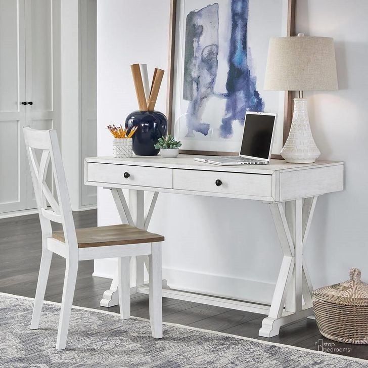 The appearance of Lakeshore White Home Office Set designed by Liberty in the transitional interior design. This white piece of furniture  was selected by 1StopBedrooms from Lakeshore Collection to add a touch of cosiness and style into your home. Sku: 519WH-C3000S;519W-HO107. Product Type: Home Office Set. Material: Rubberwood. Image1
