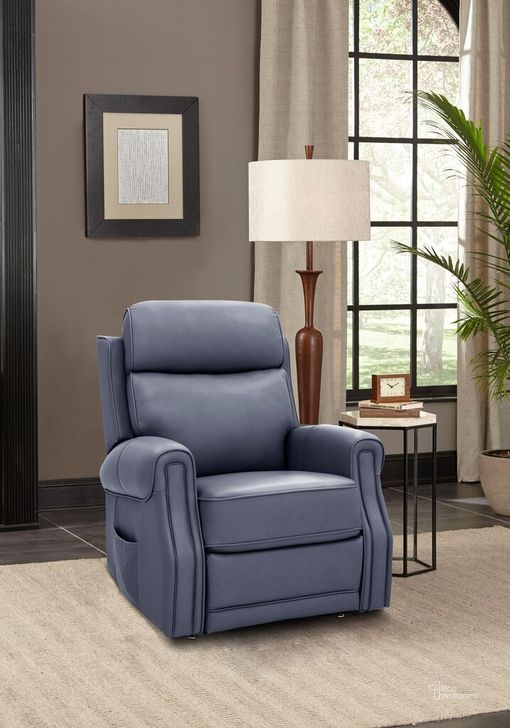 The appearance of Lance Sorrento Ocean Power Lift Recliner With Power Head Rest Power Lumbar And Heat designed by BarcaLounger in the modern / contemporary interior design. This ocean piece of furniture  was selected by 1StopBedrooms from Lance Collection to add a touch of cosiness and style into your home. Sku: 23PHLH1210375247. Material: Leather. Product Type: Recliner. Image1