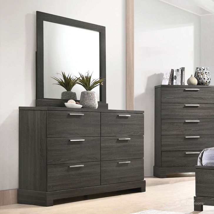 The appearance of Lantha Dresser designed by ACME in the transitional interior design. This gray oak piece of furniture  was selected by 1StopBedrooms from Lantha Collection to add a touch of cosiness and style into your home. Sku: 22035. Product Type: Dresser. Material: MDF. Image1