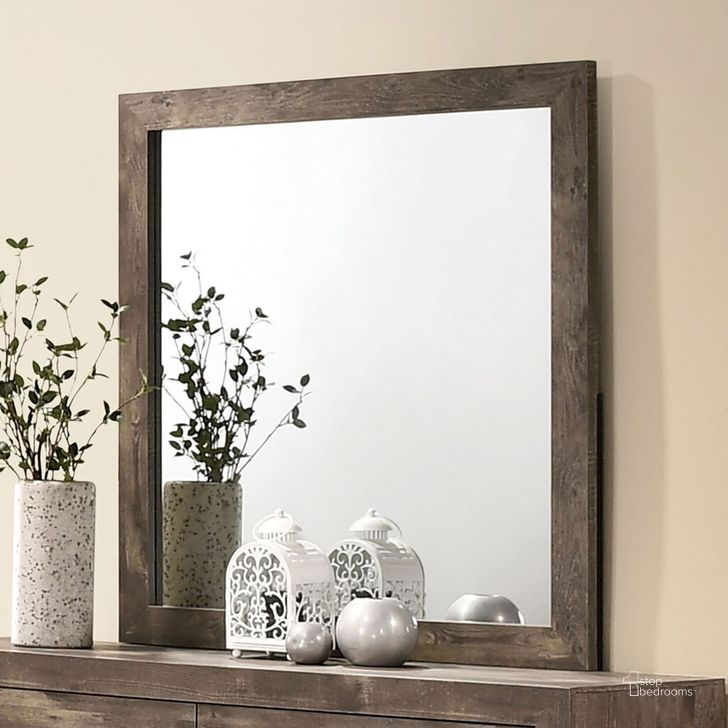 The appearance of Larissa Mirror In Natural Tone designed by Furniture of America in the rustic / southwestern interior design. This natural tone piece of furniture  was selected by 1StopBedrooms from Larissa Collection to add a touch of cosiness and style into your home. Sku: CM7149M. Material: Wood. Product Type: Mirror. Image1