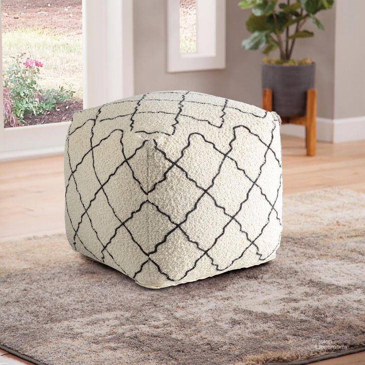 The appearance of Lattice Square Pouf designed by Steve Silver in the transitional interior design. This black piece of furniture  was selected by 1StopBedrooms from Lattice Collection to add a touch of cosiness and style into your home. Sku: LT180P. Product Type: Ottoman. Material: Cotton. Image1