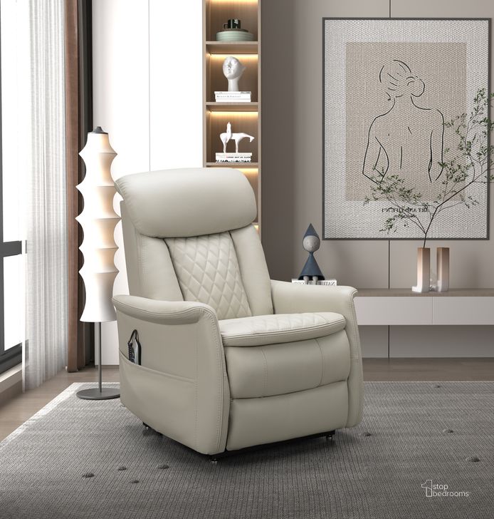 The appearance of 23PHL-3086 Lauren Power Lift Recliner With Power Head Rest And Power Lumbar In Ferrari Thunder designed by BarcaLounger in the transitional interior design. This thunder piece of furniture  was selected by 1StopBedrooms from Lauren Collection to add a touch of cosiness and style into your home. Sku: 23PHL3086374893. Product Type: Recliner. Material: Leather Match. Image1
