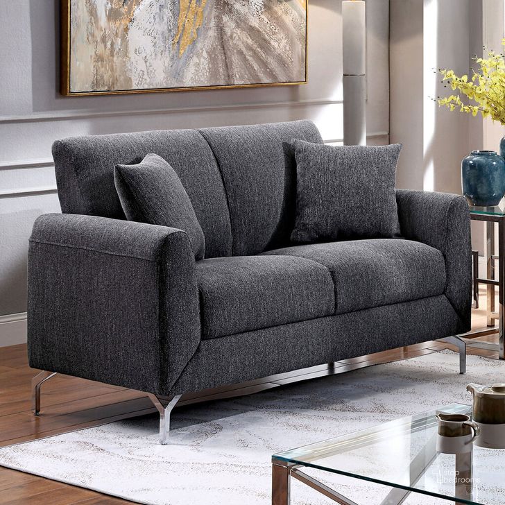 The appearance of Lauritz Loveseat In Gray designed by Furniture of America in the transitional interior design. This gray piece of furniture  was selected by 1StopBedrooms from Lauritz Collection to add a touch of cosiness and style into your home. Sku: CM6088GY-LV. Material: Wood. Product Type: Loveseat.