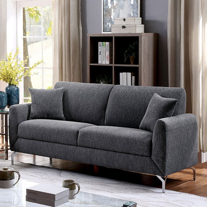 The appearance of Lauritz Sofa In Gray designed by Furniture of America in the transitional interior design. This gray piece of furniture  was selected by 1StopBedrooms from Lauritz Collection to add a touch of cosiness and style into your home. Sku: CM6088GY-SF. Material: Wood. Product Type: Sofa.
